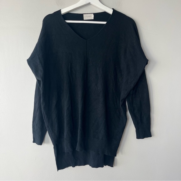 Dreamers V-Neck Black Long Sleeve Sweater S/M - Picture 1 of 5